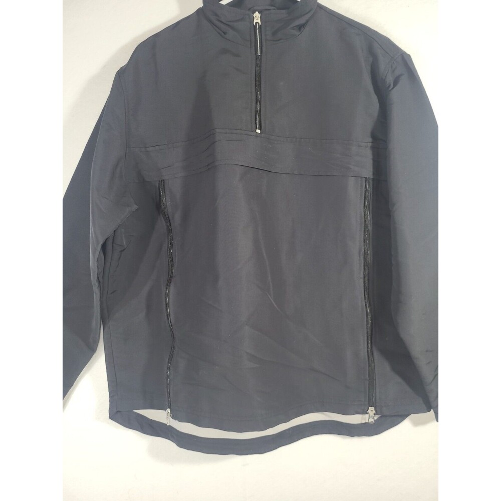 Nike womens  Jacket 1/4 Zip Black L Front Pocket Zip Cuffs